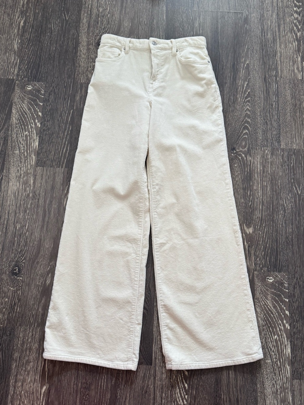 Mango cream corduroy pants